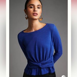 NWT Pilcro Anthropologie Long Sleeve Twist Tee